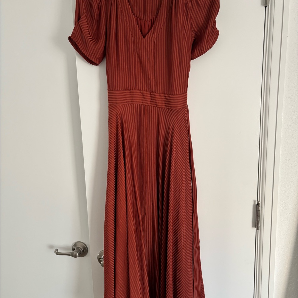 Current Air Terracotta V-Neck Maxi Dress